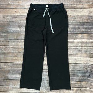 FIGS Teresina Wide Leg Scrub Pants Stretch Womens Medium Black W19SW2009